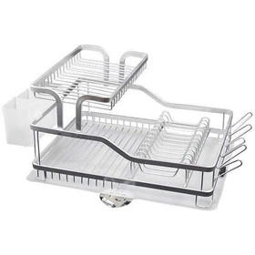 جا ظرفی 2 طبقه الومینیوم کروم