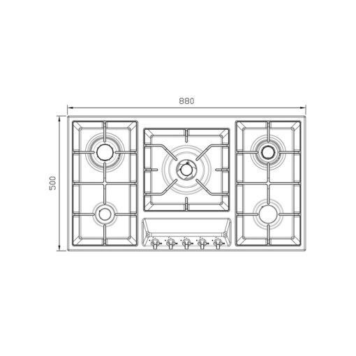 اجاق گاز رومیزی استیل البرز کد s5960