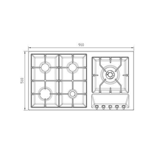 اجاق گاز رومیزی استیل البرز کد s5959