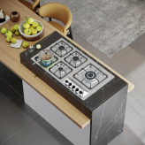 اجاق گاز 5 شعله استیل بیمکث کد 5079