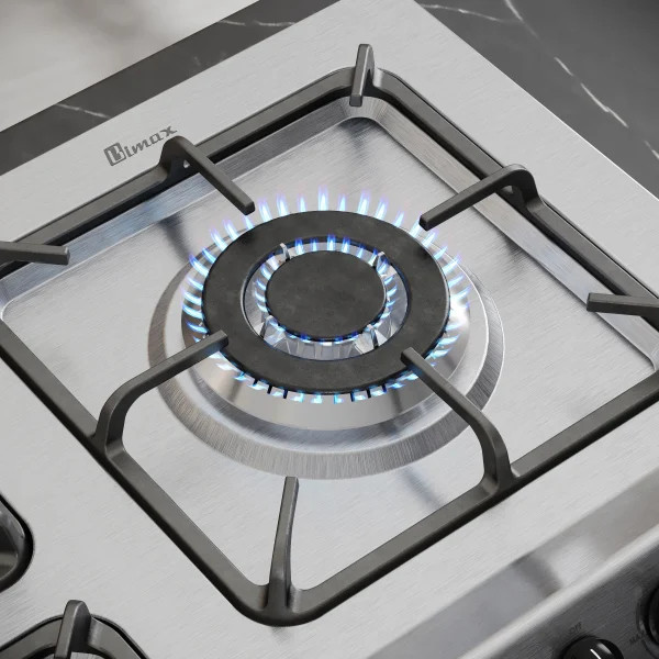 اجاق گاز 5 شعله استیل بیمکث کد 5079