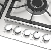 اجاق گاز استیل 5 شعله بیمکث کد 5088