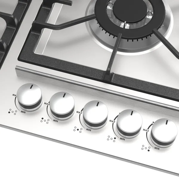 اجاق گاز استیل 5 شعله بیمکث کد 5088