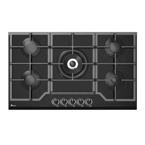 اجاق گاز شیشه 5 شعله بیمکث کد 2202