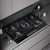 اجاق گاز شیشه 5 شعله بیمکث کد 2202