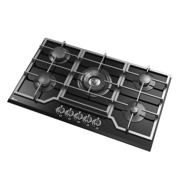 اجاق گاز شیشه 5 شعله بیمکث کد 2202