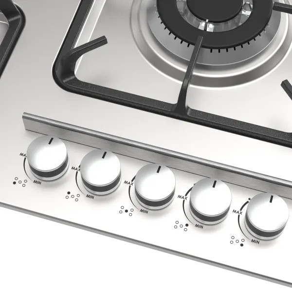 اجاق گاز استیل 5شعله بیمکث کد 5084