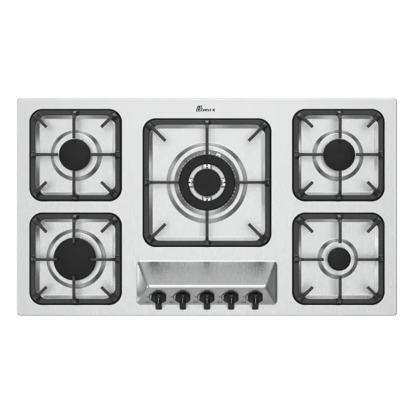 اجاق گاز استیل 5 شعله بیمکث کد 5098