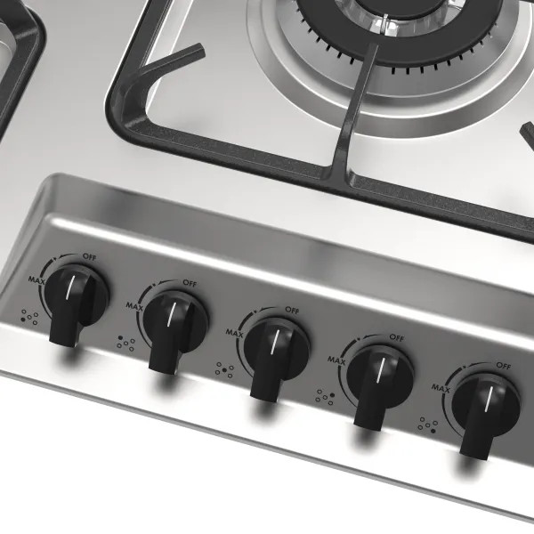 اجاق گاز استیل 5 شعله بیمکث کد 5098