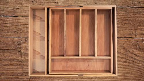 نظم دهنده و جای قاشق و چنگال داخل کشو ریگلاژی چوبی