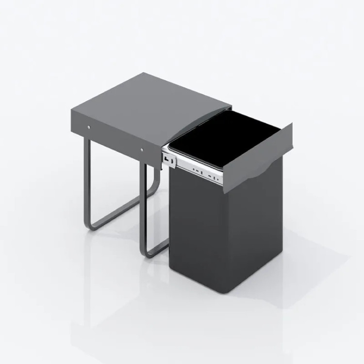 سطل زباله تک مخزنه انتی باکتریال 25 لیتری پلاتین