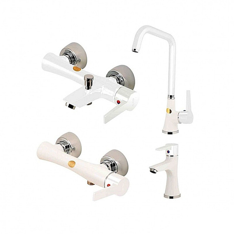 ست شیرآلات شیذر مدل ونیز رنگ سفید