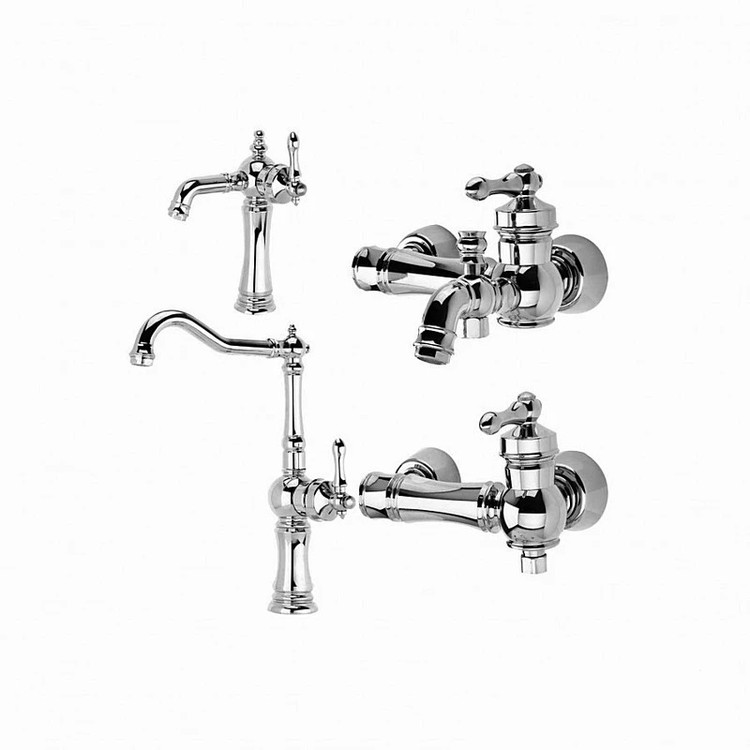 ست شیرآلات شیذر مدل اترینا رنگ کروم