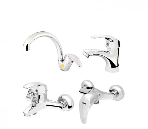 ست شیرآلات شیذر مدل ارس رنگ کروم