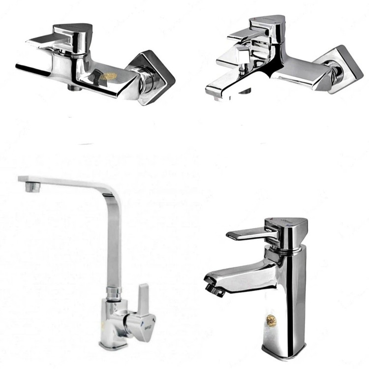 ست شیرآلات شیذر مدل دلتا رنگ کروم